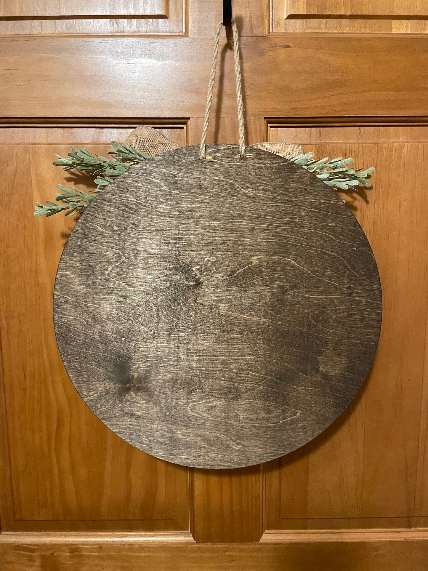Give Thanks Turkey Front Door Decor |Fall Door Hanger | 3D Lettering | Round Wood Give Thanks Sign | Thanksgiving Decor | Wood Wreath