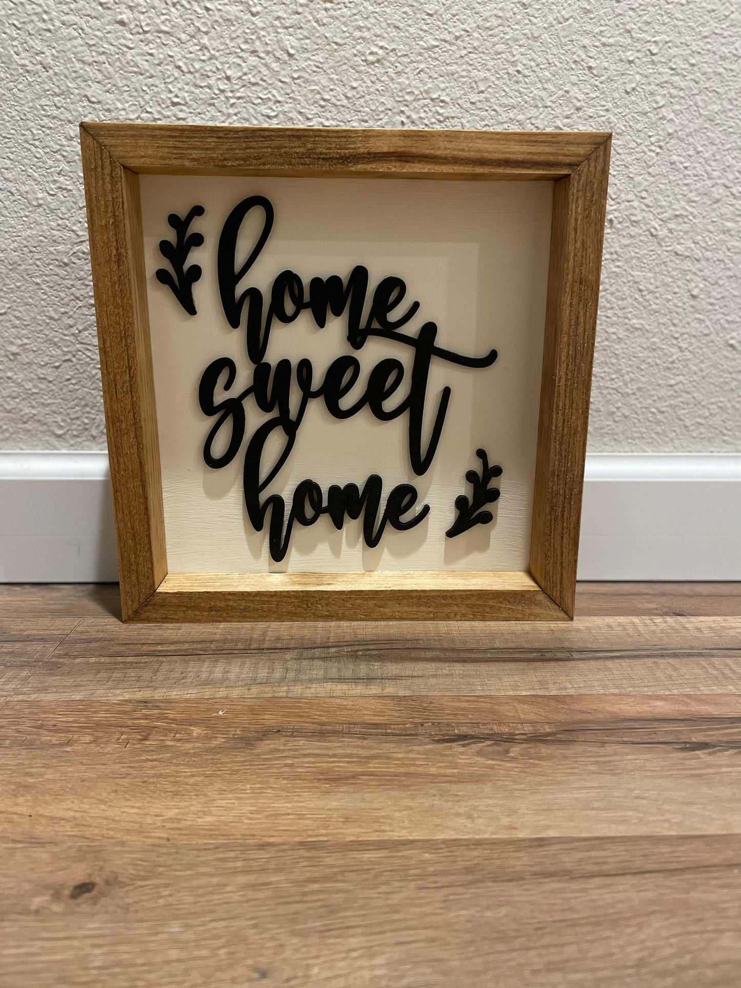Home Sweet Home Wall Sign | wood Decor | 3D Lettering | Handmade Square Sign