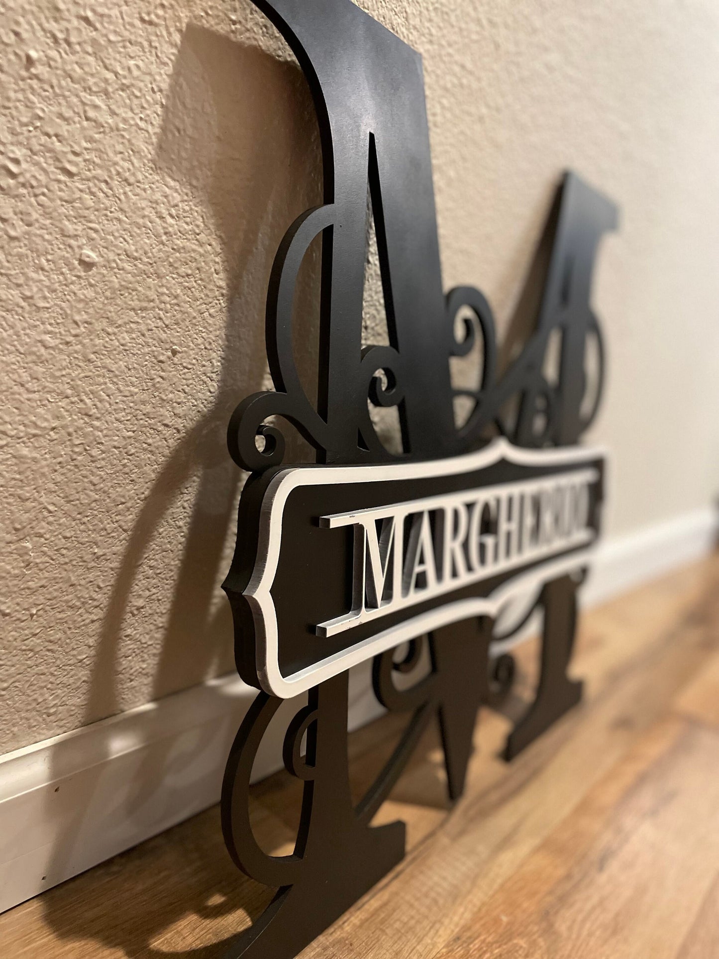Personalized Family Name Monogram Sign | Monogram Wall Decor | Custom Last Name Sign | Perfect Wedding Gift