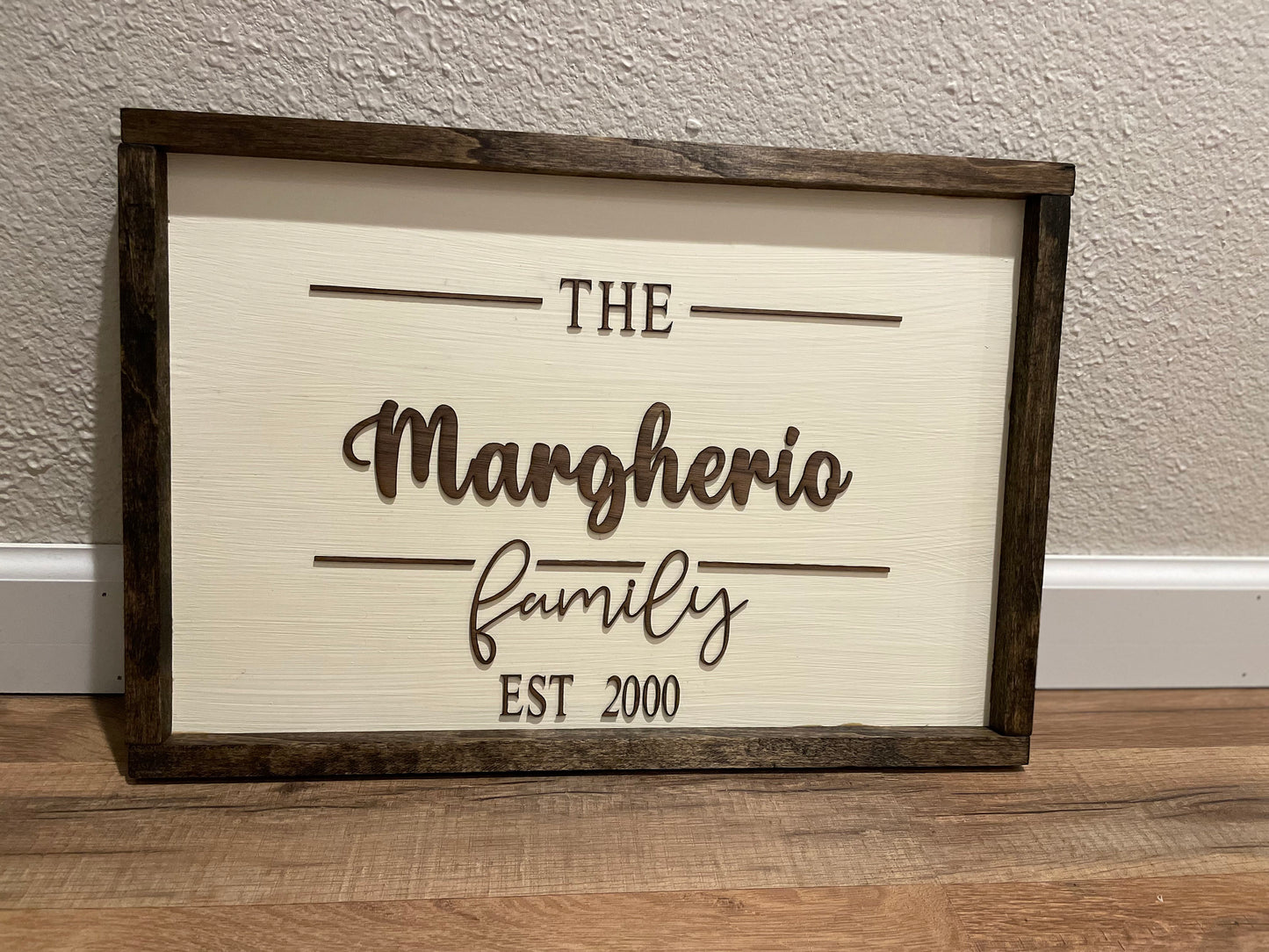 Personalized Family Name Sign | 3D Lettering | Wall Sign | Farmhouse Decor | Custom Wood Sign | Engagement Gift