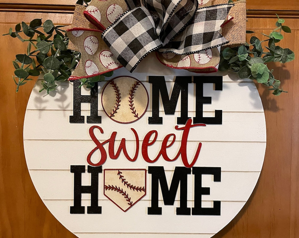 Baseball Door Hanger | Front Door Decor