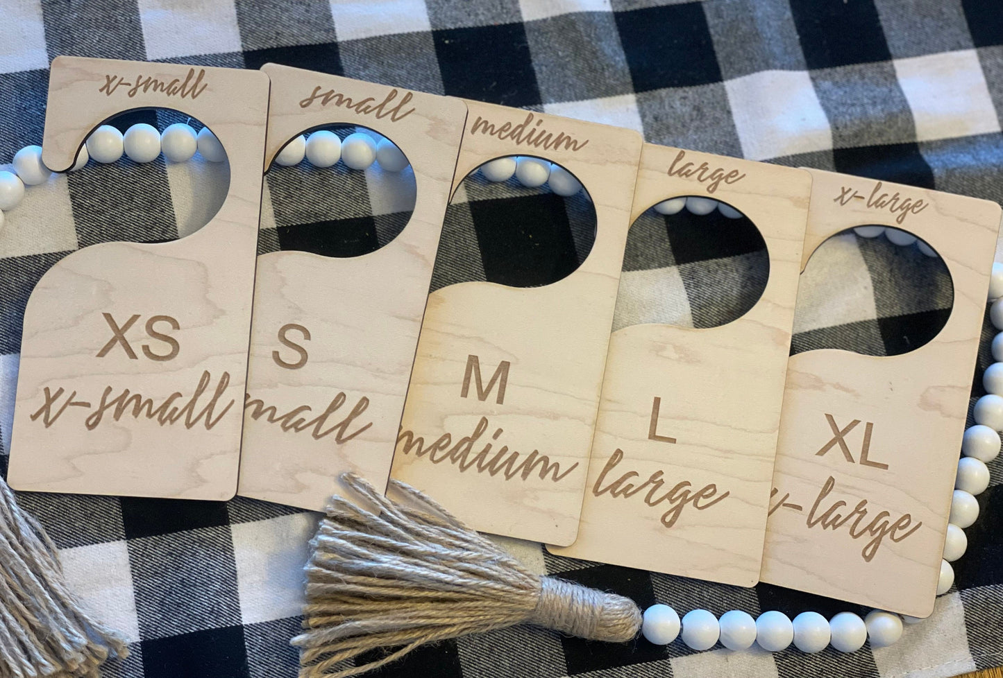 Custom Boutique Wooden Closet Dividers x-small-3x | Clothes Size Markers | Closet Organization For Adults | Boutique Dividers
