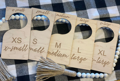 Custom Boutique Wooden Closet Dividers x-small-3x | Clothes Size Markers | Closet Organization For Adults | Boutique Dividers