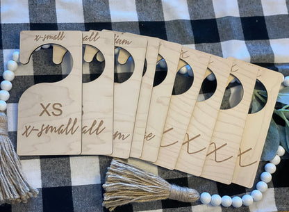 Custom Boutique Wooden Closet Dividers x-small-3x | Clothes Size Markers | Closet Organization For Adults | Boutique Dividers