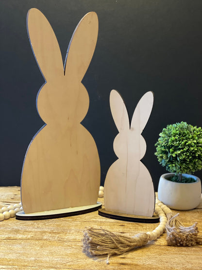 Pallet Wood Painted Bunny Shelf Sitter | Easter Shelf Sitter | Farmhouse Bunny Shelf Sitter Home Decor