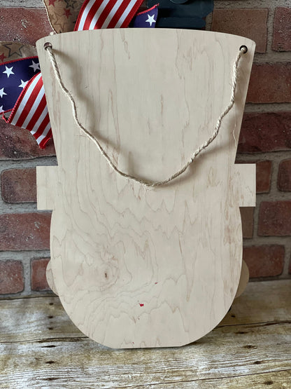 Uncle Sam Door Hanger | Fourth of July Decor | Summer Wood Door Sign | Americana Decor | Patriotic Door Hanger