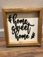 Home Sweet Home Wall Sign | wood Decor | 3D Lettering | Handmade Square Sign