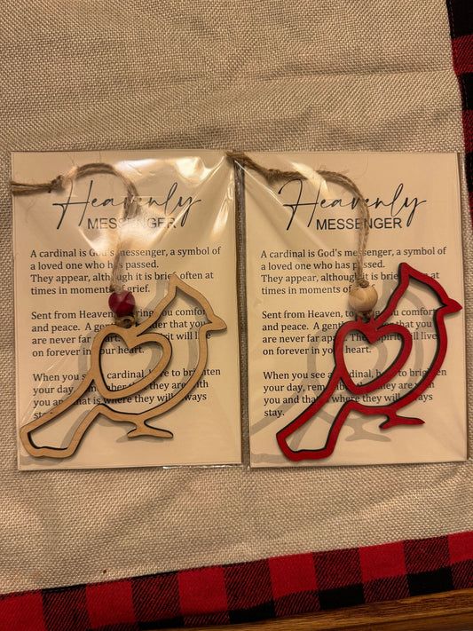 Cardinal Memorial Ornament | Christmas Ornament | Remembrance Cardinal Ornament