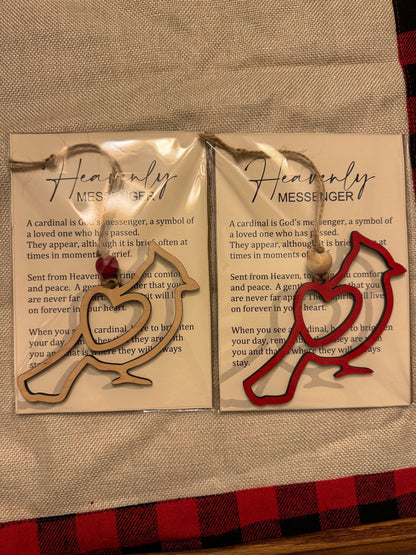 Cardinal Ornament | Sympathy Ornament | Remembrance Gift | Heavenly Messenger | Christmas Ornament