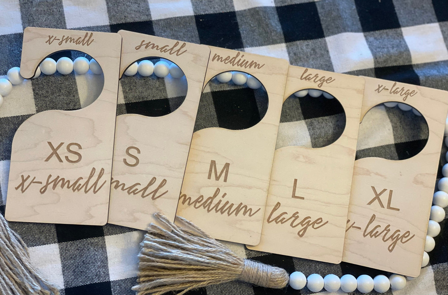 Custom Boutique Wooden Closet Dividers x-small-3x | Clothes Size Markers | Closet Organization For Adults | Boutique Dividers