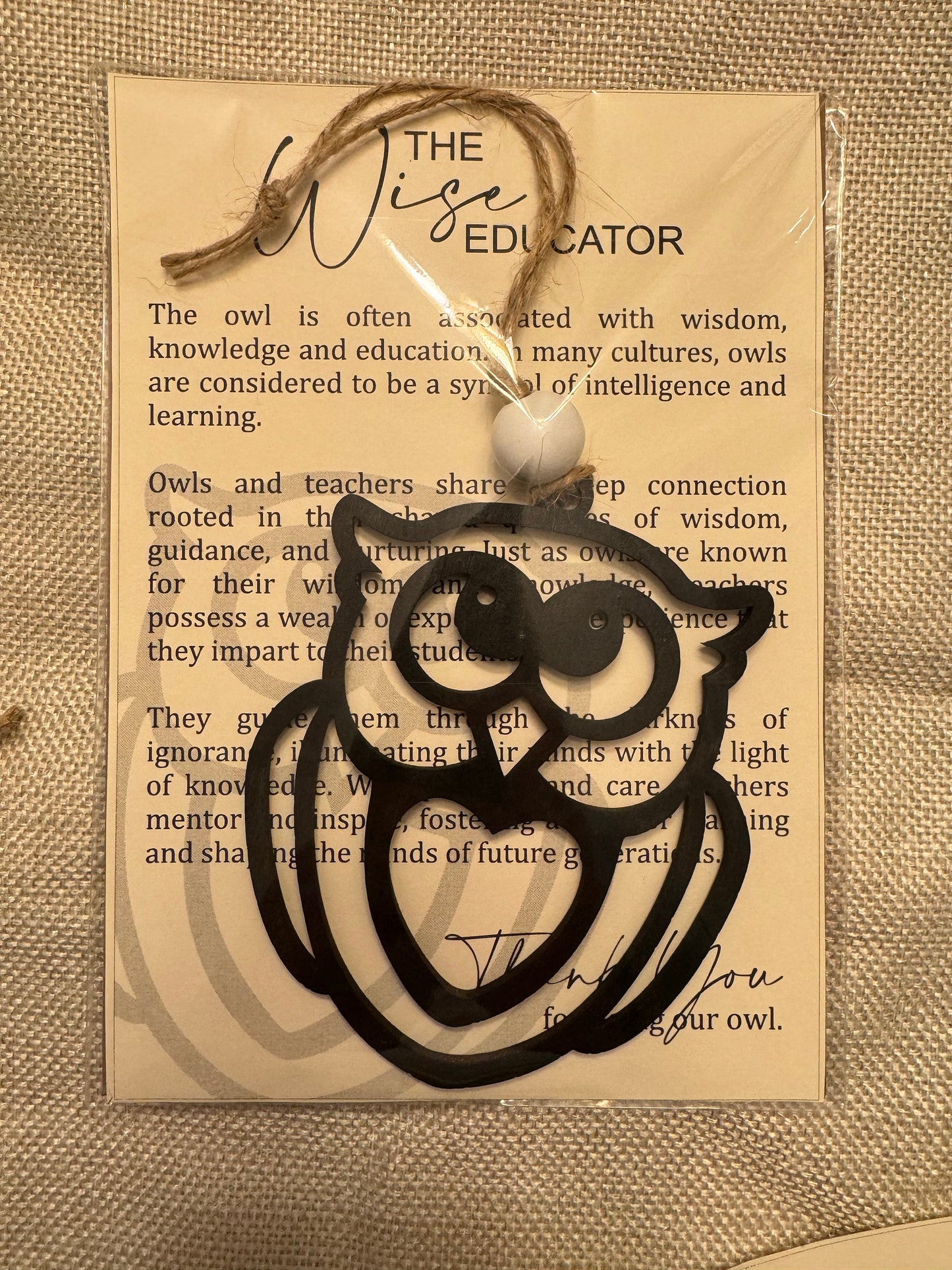The Wise Educator Ornament | Christmas Ornament | Owl Ornament