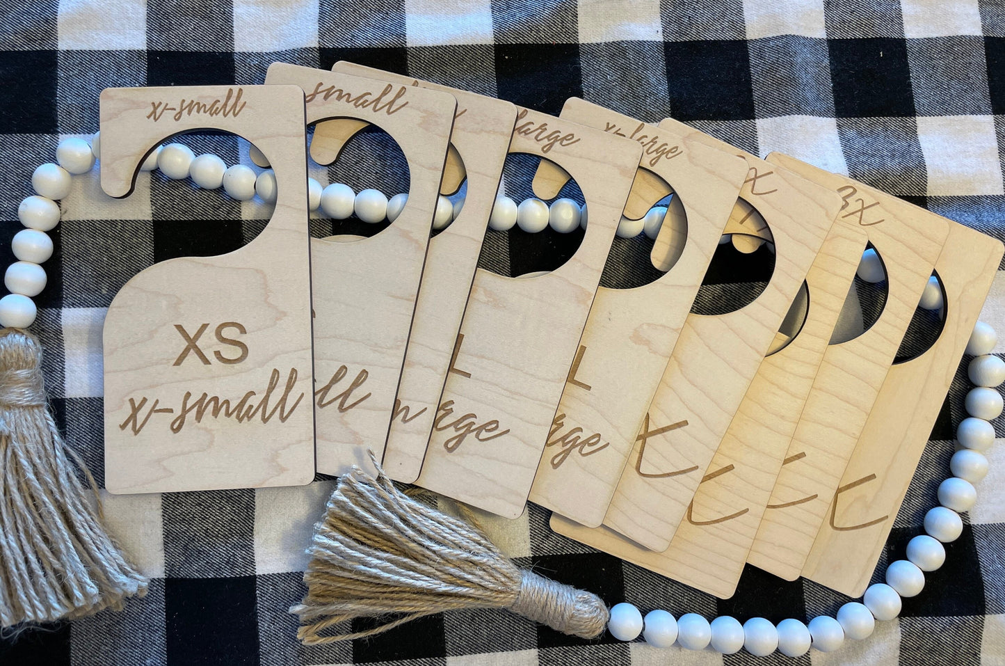 Custom Boutique Wooden Closet Dividers x-small-3x | Clothes Size Markers | Closet Organization For Adults | Boutique Dividers
