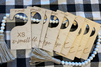 Custom Boutique Wooden Closet Dividers x-small-3x | Clothes Size Markers | Closet Organization For Adults | Boutique Dividers