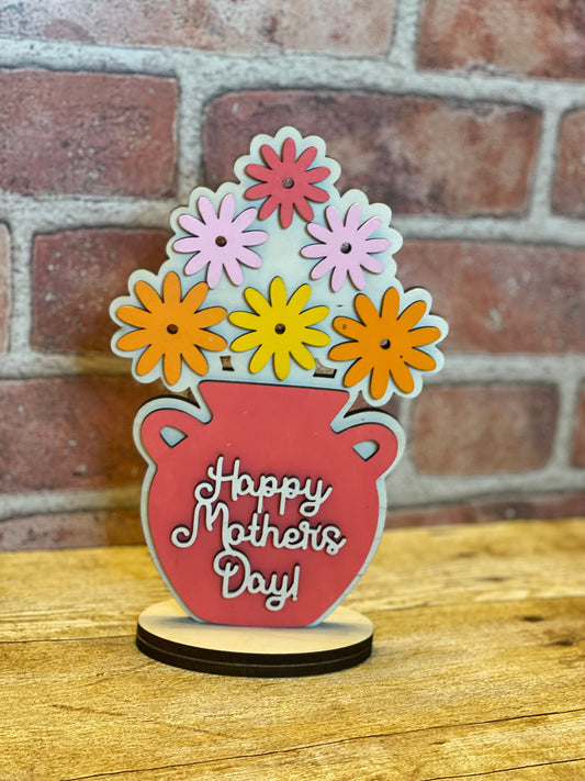 Happy Mother's Day Flower Shelf Sitter | Mother's Day Gift | Flower Holder