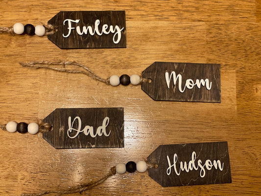 Personalized Wood Tags-Stocking Tags-Gift Tags-Farmhouse-Handmade