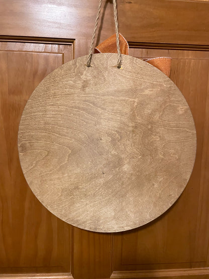 Hello Fall Front Door Decor |Fall Door Hanger | 3D Lettering | Round Wood Hello Fall Sign | Thanksgiving Decor | Wood Wreath