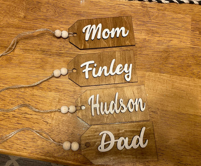 Personalized Wood Tags-Stocking Tags-Gift Tags-Farmhouse-Handmade
