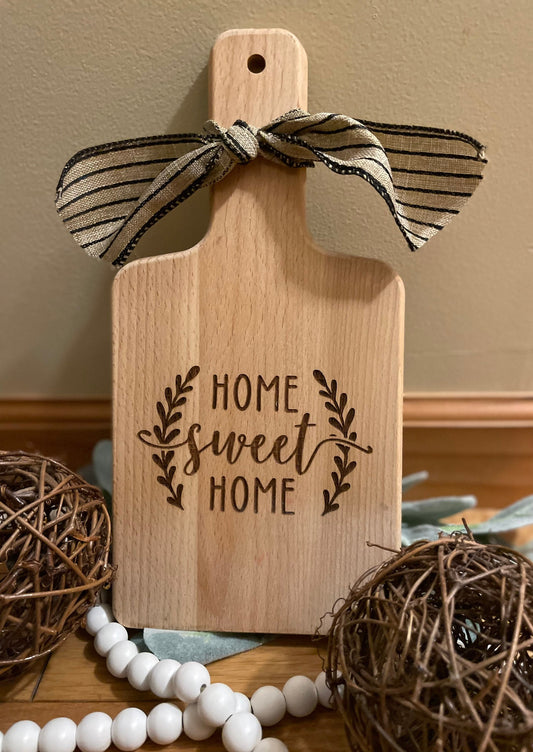 Home Sweet Home Cutting board | Laser engraved | Kitchen Decor | Great Housewarming Gift| Realtor Gift | Closing Gift