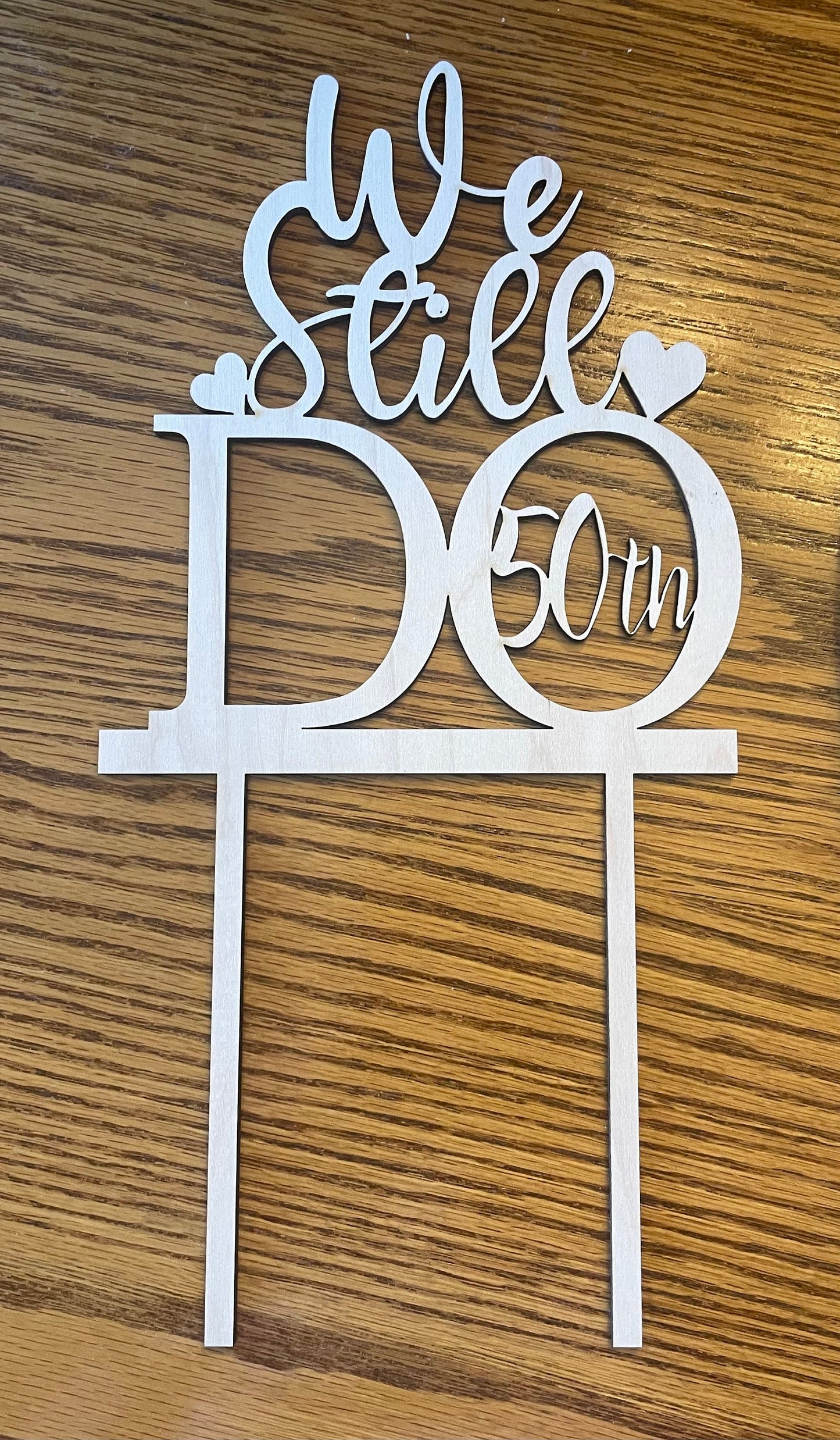 50th Wedding Anniversary Cake Topper