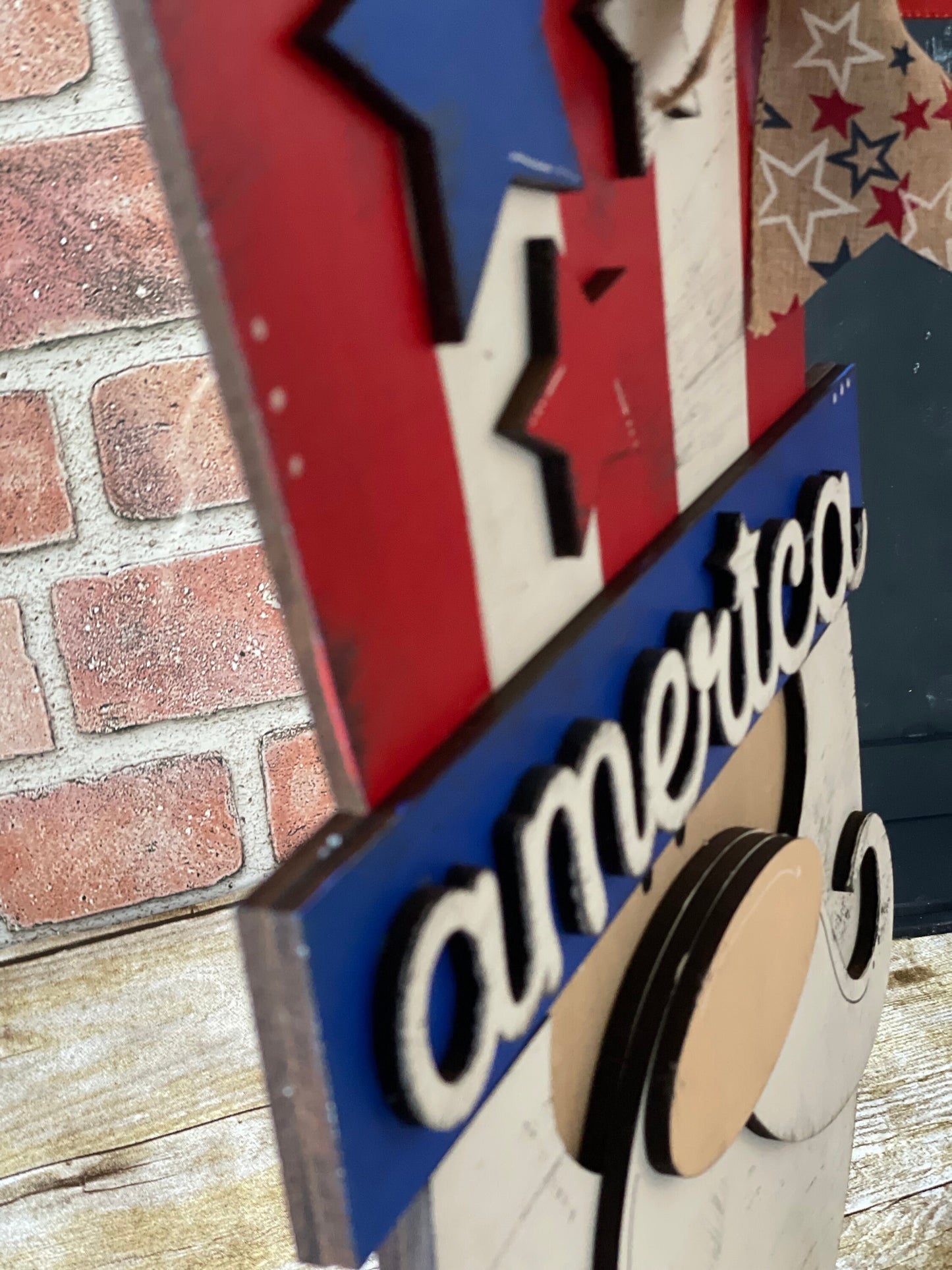 Uncle Sam Door Hanger | Fourth of July Decor | Summer Wood Door Sign | Americana Decor | Patriotic Door Hanger