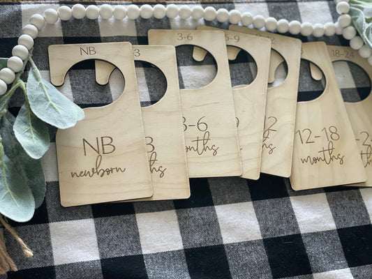 Wood Baby Closet Dividers | Baby Clothes Size Markers | Closet Organization For Baby | Boutique Dividers
