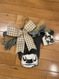 Farmhouse Cow Door Hanger | Cow Sign | Cow Door Hanger | Farmhouse Sign