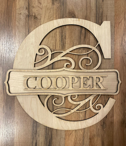 Personalized Family Name Monogram Sign | Monogram Wall Decor | Custom Last Name Sign | Perfect Wedding Gift