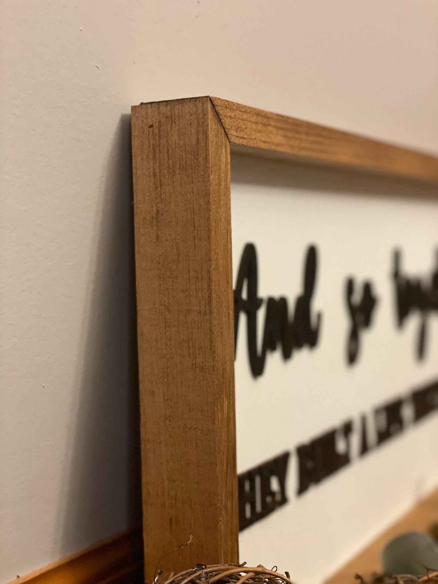 And So Together They Built A Life They Loved Sign | Master Bedroom Sign | Framed Wood Sign