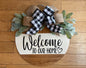Welcome To Our Home Door Hanger